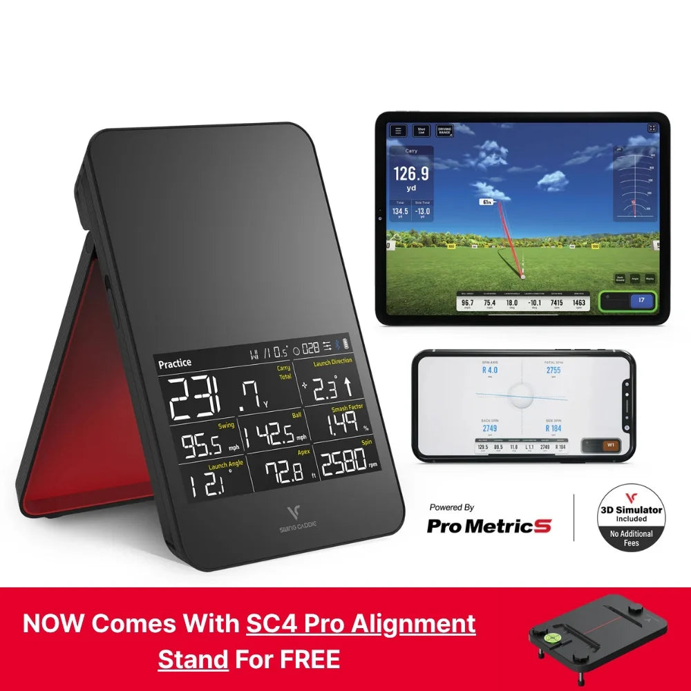 Swing Caddie SC4 Pro Golf Launch Monitor | Simulator – Spornia Sports